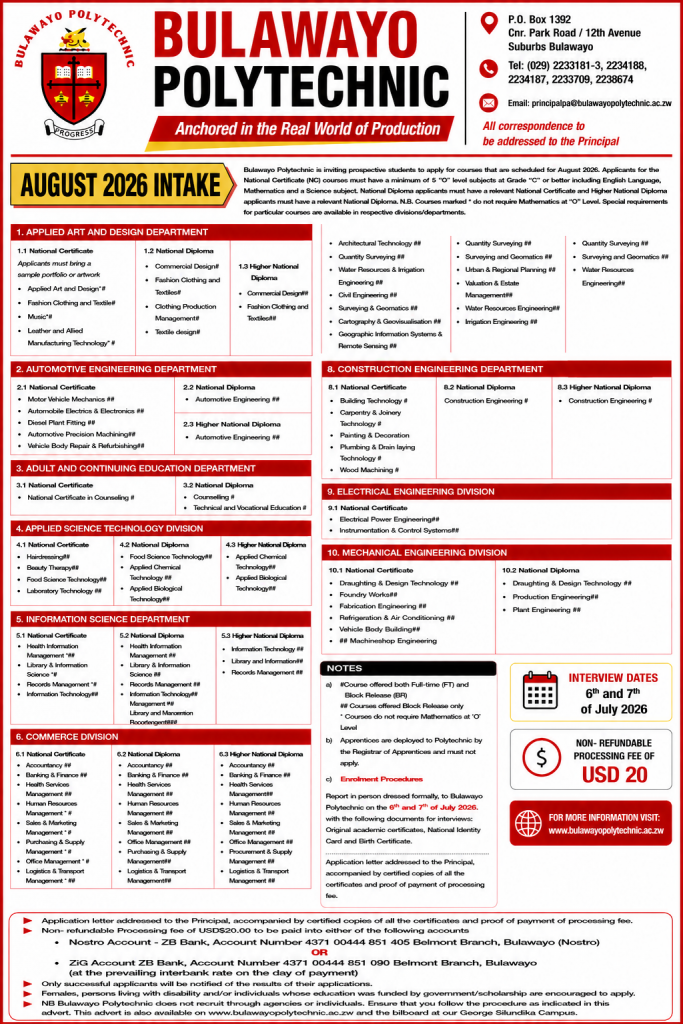 2026 august intake 2026 august intake